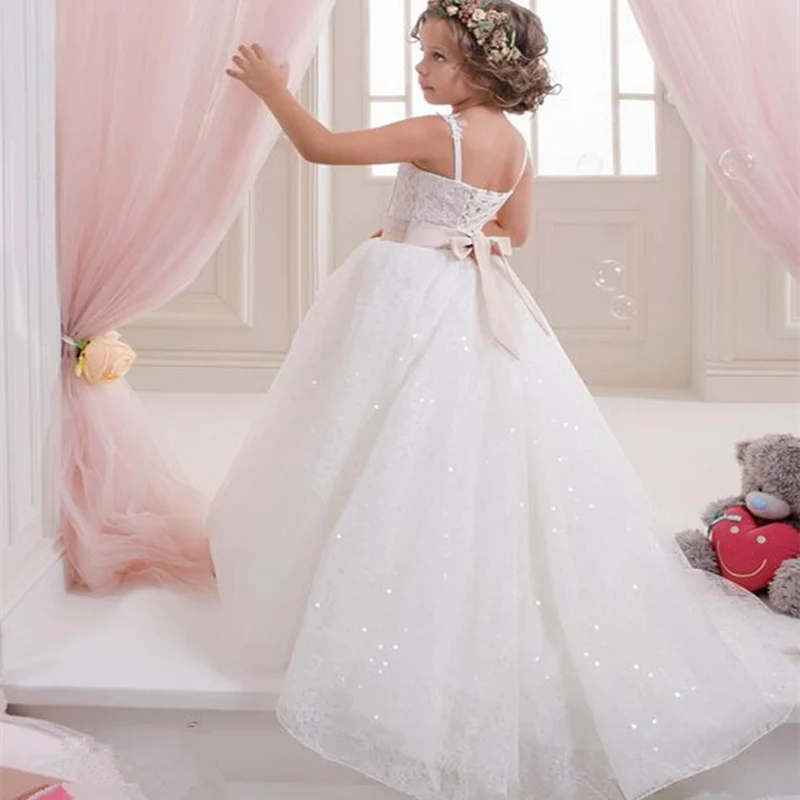 Picture style Модные Розовые Платья с цветочным узором для девочек; платье принцессы из тюля с аппликацией в виде сердца; вечерние платья для первого причастия - Цвет: Picture style