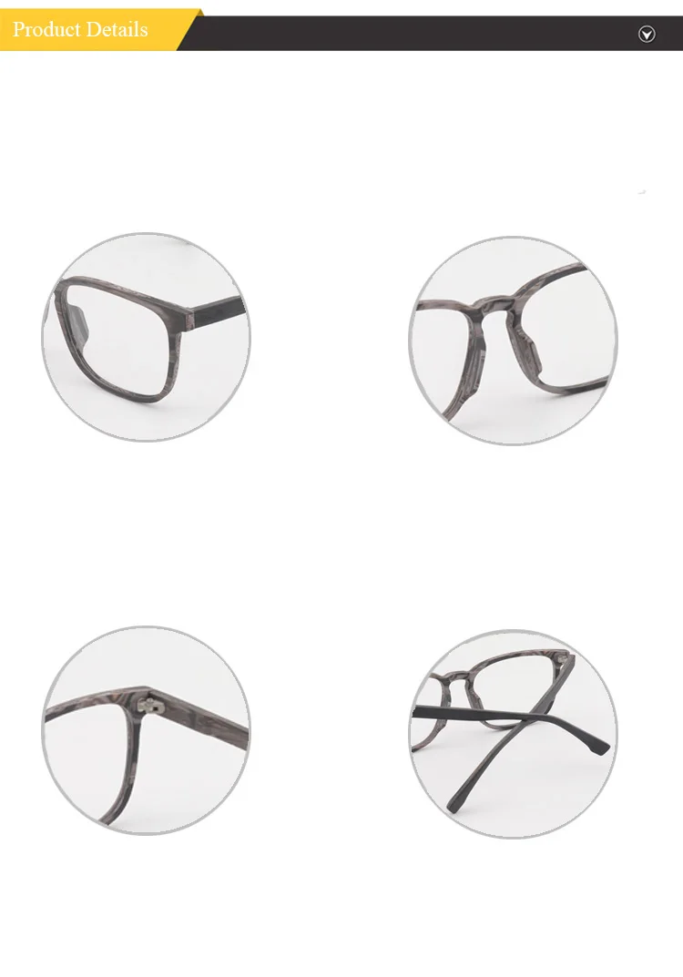 HDCRAFTER оптические очки с деревянными дужками рама мужчины Для женщин Сверхлегкий квадратный предписанные оправы очков с прозрачные Линзы для очков
