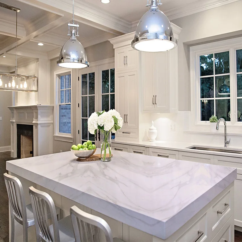 Самоклеящиеся обои из ПВХ 60 см x 10 м для дома мраморные водонепроницаемые