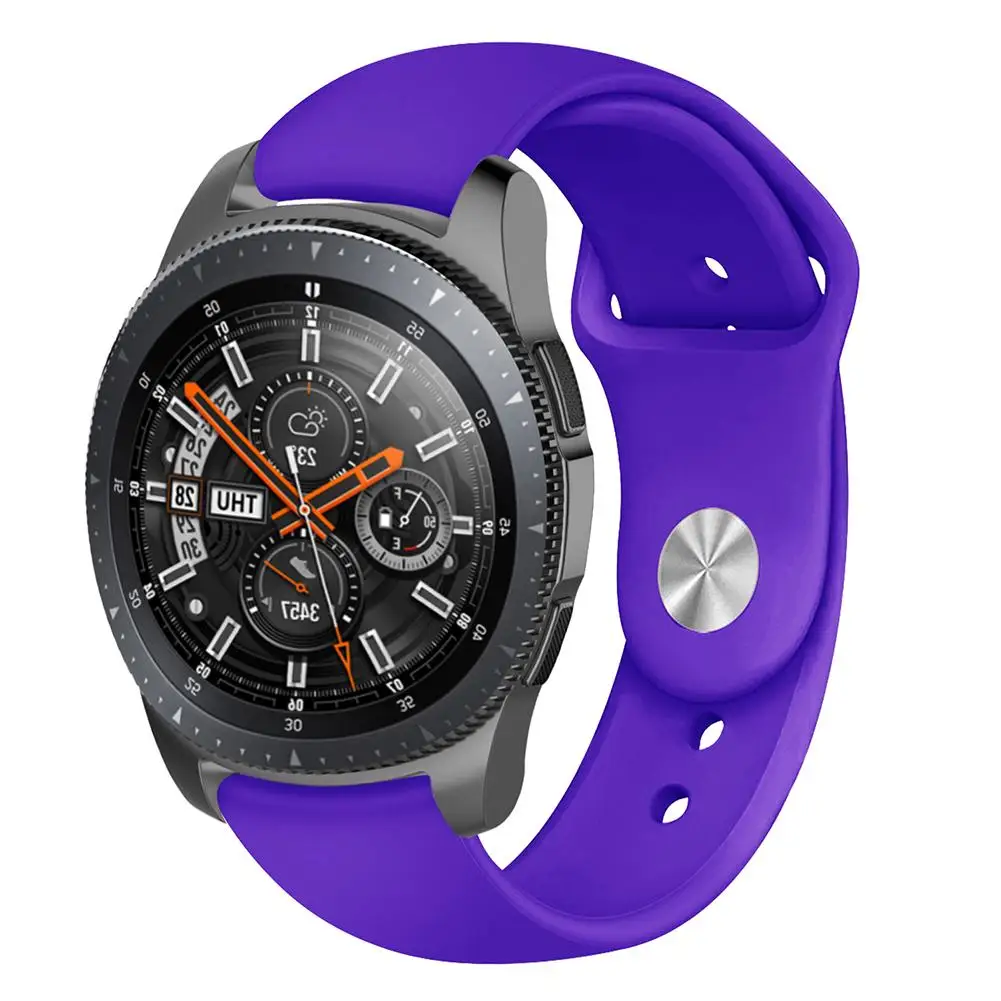 Силиконовый спортивный ремешок для часов Samsung Galaxy универсальный S4 42 мм и Gear S2 46 S3