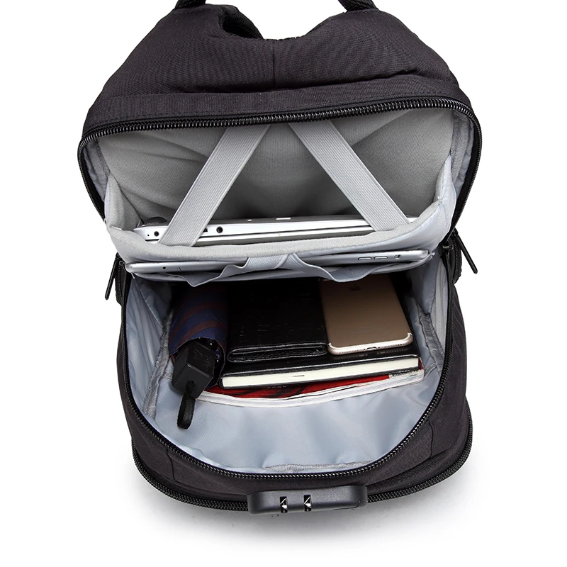 

Men Backapck New Anti-thief USB Charge Laptop Backpack Fashion School Bags Password Lock Travel Bag Male Mochila 2021 Solid Bag