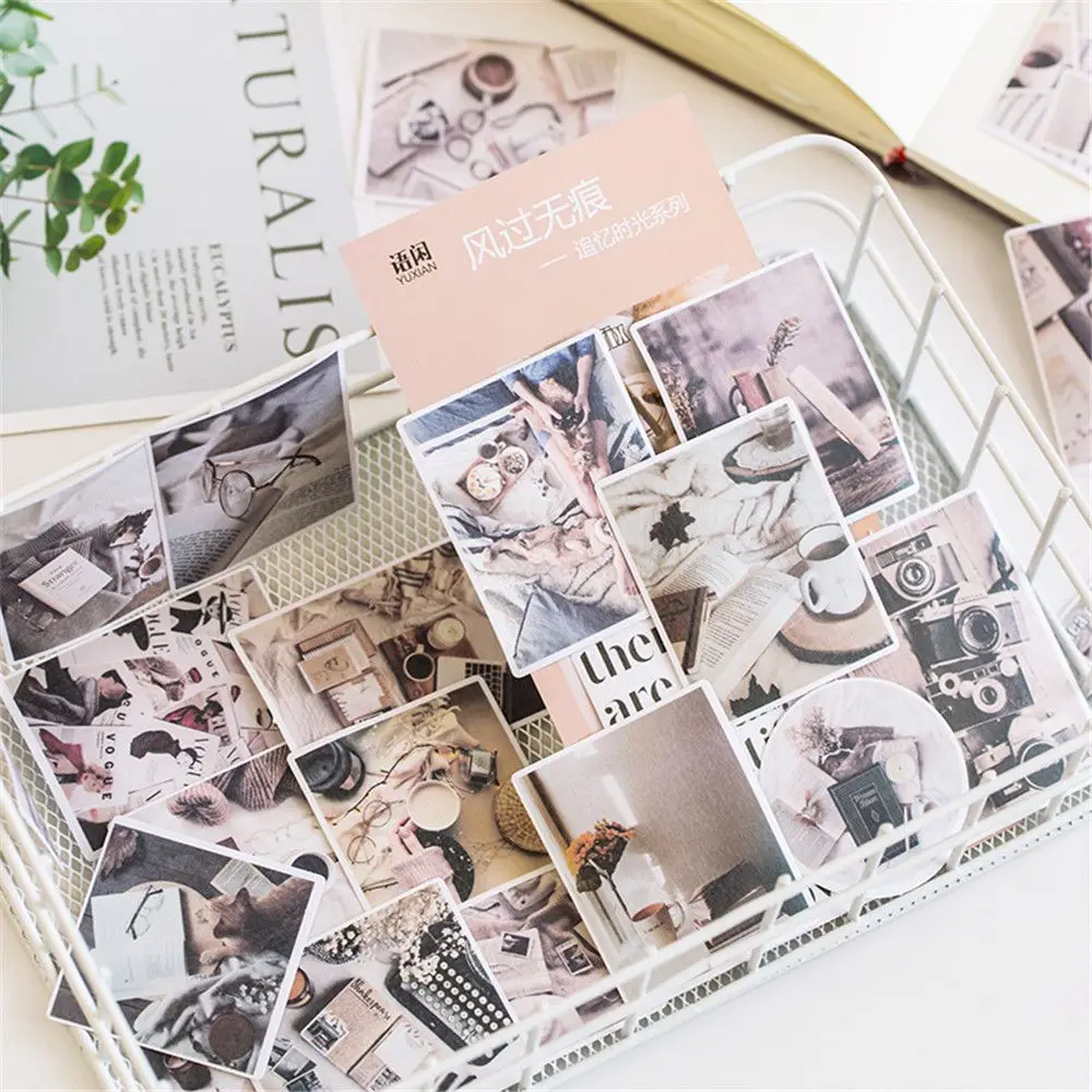 60 шт./упак. винтажная наклейка для воспоминаний о временах кавайные канцелярские