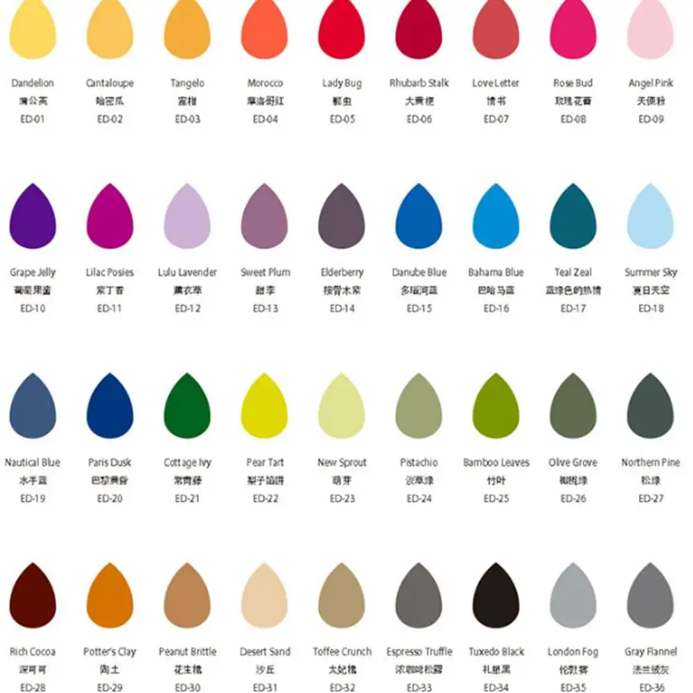 10 шт./Лот цветные Пигментные чернила в форме капли воды Быстросохнущие для