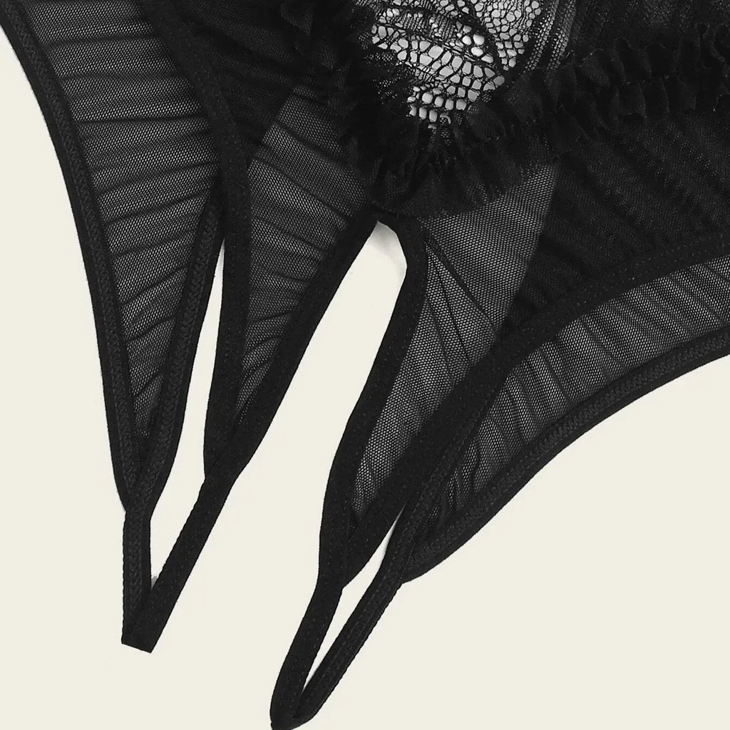 Erotic Underwear Women Sexy Bodysuit Transparent Lace Backless Bust Sleepwear Lingerie For Adult Woman | Тематическая одежда и