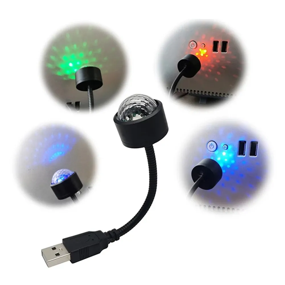 

RGB Car LED Atmosphere Lamp USB Voice Control Mood Light Car Decoration Lights Colorful Sound Control Light For Devices With USB