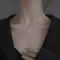 925 sterling silver star necklace light luxury niche female clavicle chain design simple fashion jewelry