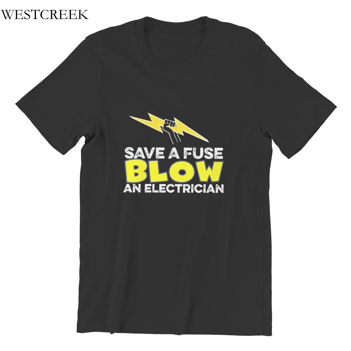 Мужская футболка из дутого электрик 100% хлопка в стиле панк с изображением грута