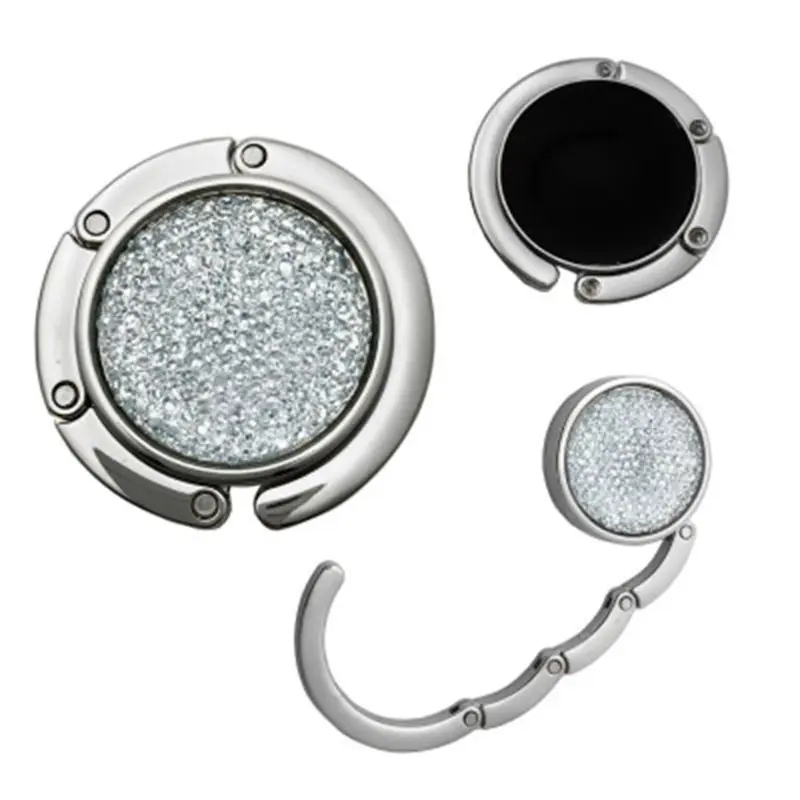 

Rhinestone Alloy Folding Handbag Hanger Bag Purse Table Hook Holder Rack Support LX9C