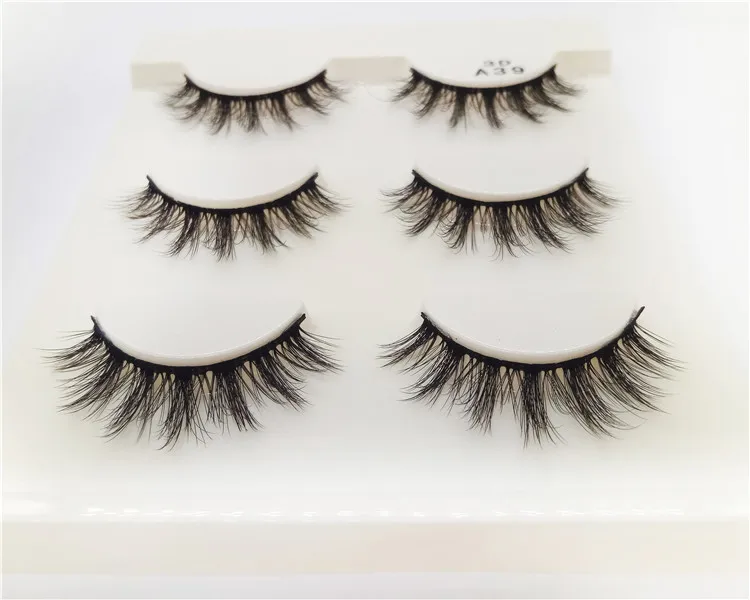3D stereo false eyelashes are popular in foreign trade3D false eyelashes are hand-made and three pairs of eyelashes are in stock