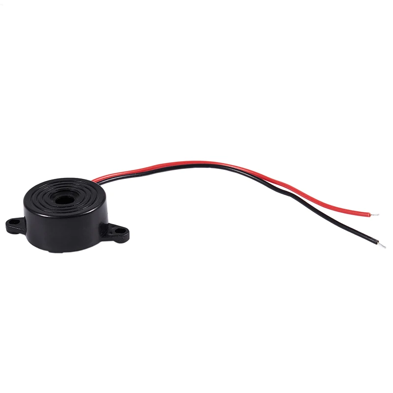

5 Pcs DC 3-24V 85dB Sound Electronic Buzzer Alarm Black 23 x 12mm