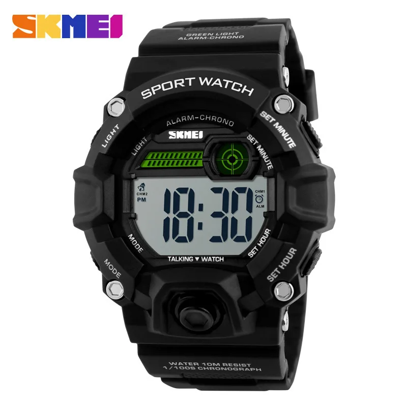 

SKMEI1162 outdoor sports multifunctional neutral electronic watch voice time foreign trade quartz watch