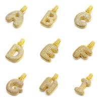juya micro pave zircon 26 alphabet gold a z initial letter charms for diy pendant name jewelry making
