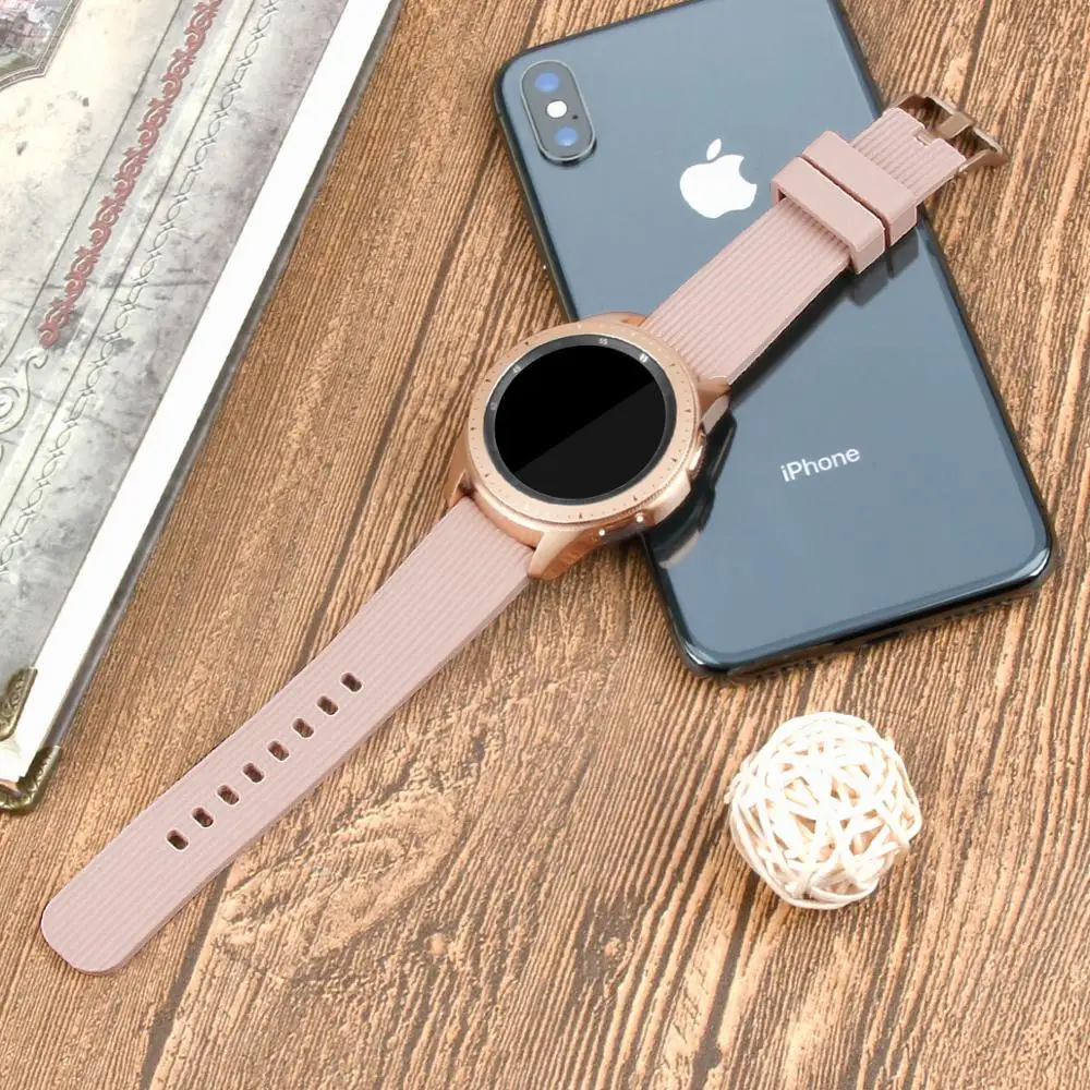 

20mm 22mm band For Samsung Galaxy Watch 3 41/46mm/42mm active 2 correa Gear S3 Silicone Bracelet Huawei watch GT 2-2e-pro strap