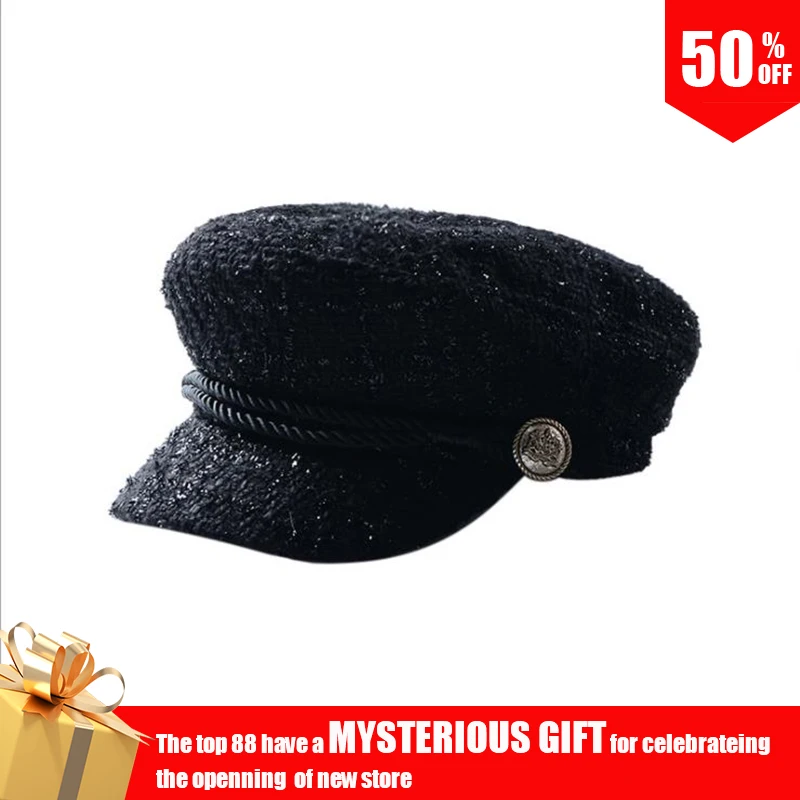 Модные зимние и осенние женские шапки вельветовые европейские американские