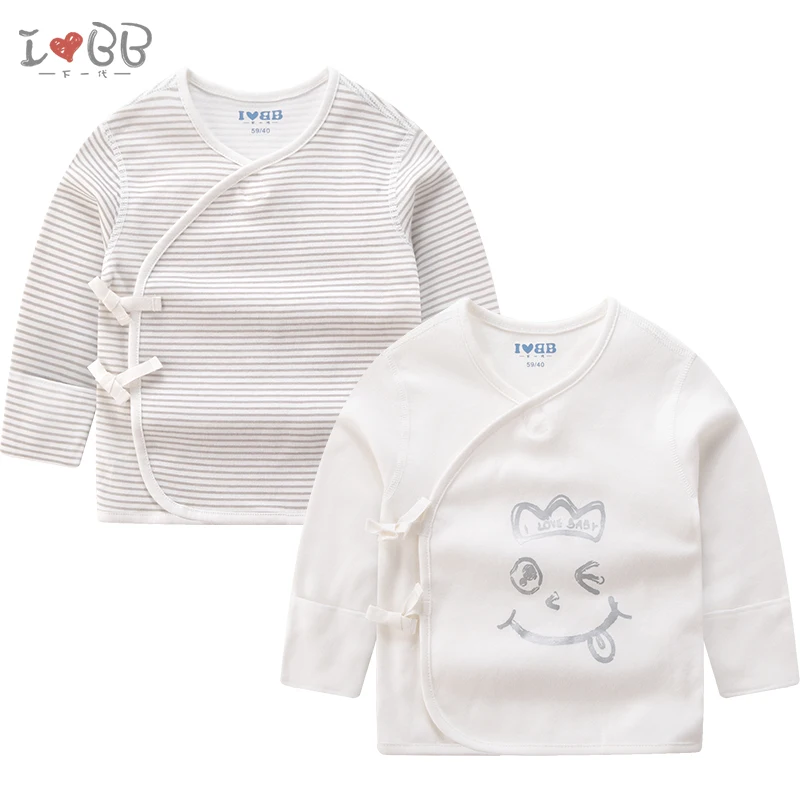 2 PCs Детские топы для сна из 2 предметов; футболки с веревками; одежда для сна из хлопка - Цвет: 2 PCs