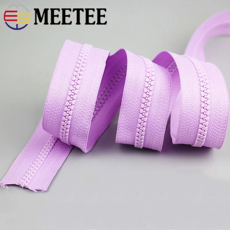Meetee 5/10 метров 5 # полимерная кодовая загрузка молний с открытым хвостом