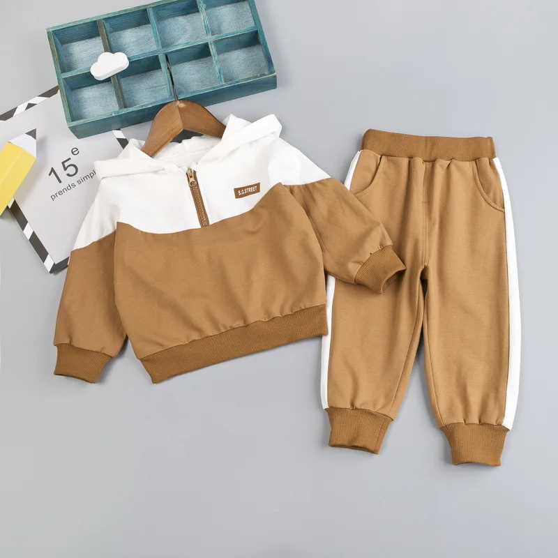 Girls Hooded Pullover Clothes Sets Autumn Clothing Tops+Pants Suit 2PCs Casual Sports Tracksuit Boys Fashion Wearing |