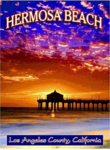 

Wall Art Metal Hanging Sign Hermosa Beach Pier California United States America Travel Advertisement Metal Poster