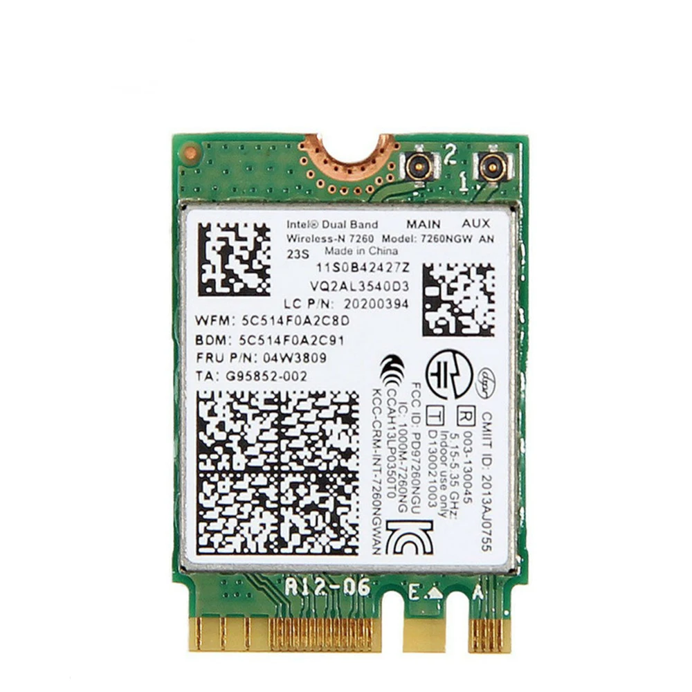 Двухдиапазонный беспроводной N 7260NGWAN 7260NGW 7260AN NGFF 300 Мбит/с + BT4.0 04W3809 04X6008 WIFI карта