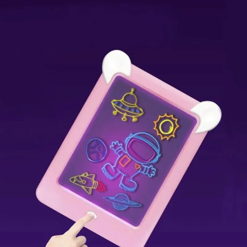 

Drawing Handwriting Pad 3D Magic Drawing Pad LED Writing Board Luminous Drawing Board Children's Puzzle Brain Education Toy