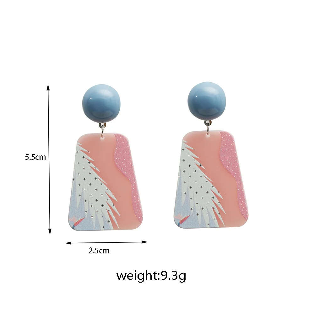 

2021 Trend Korean Style Romantic Dangle Earrings Set Cute Women's Geometric Stud Earrings Punk Jewellery Party Unusual Earrings