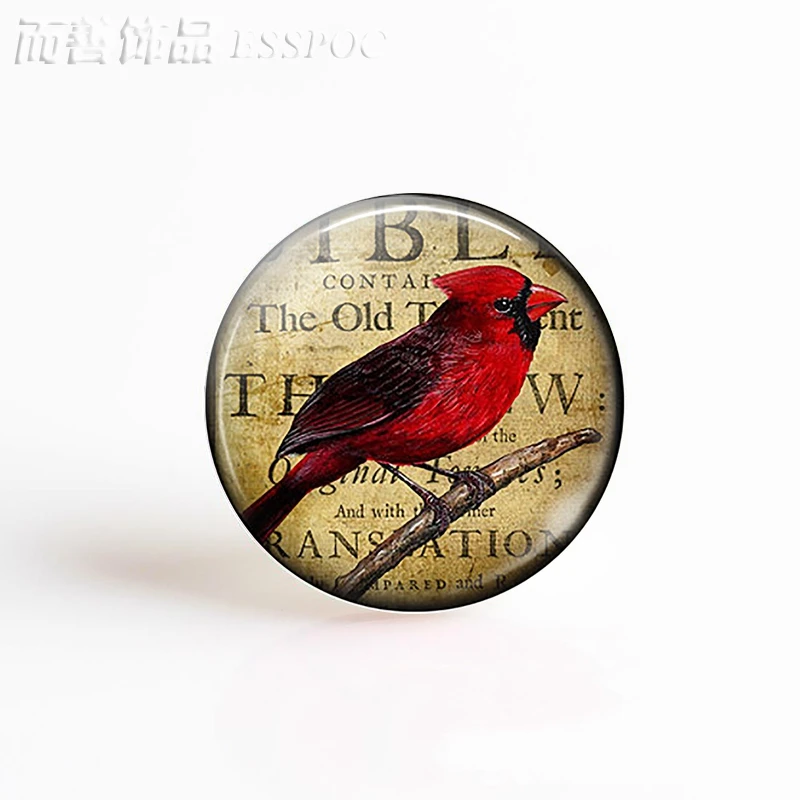 5 шт./лот вороны кардиналы Колибри Сделай Сам круглые стеклянные кабошоны ручной