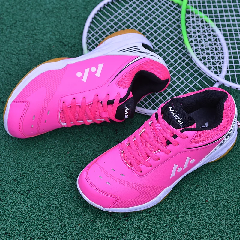 JIEMIAO Couple Lightweight Tennis Badminton Shoes for Men Professional Tennis Training Shoes Men Breathable Volleyball Sneakers