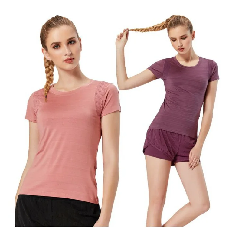 Спортивная футболка для женщин быстросохнущая бега велоспорта йоги Женские