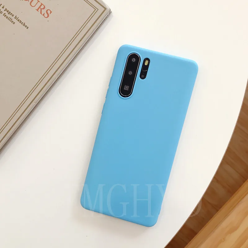 Мягкий чехол для huawei P20 P10 P30 mate 20 10 9 Pro Lite, тонкий чехол для Honor 20 10 9 Lite Nova 3 3i, задняя крышка, чехол для телефона s - Цвет: Небесно-голубой
