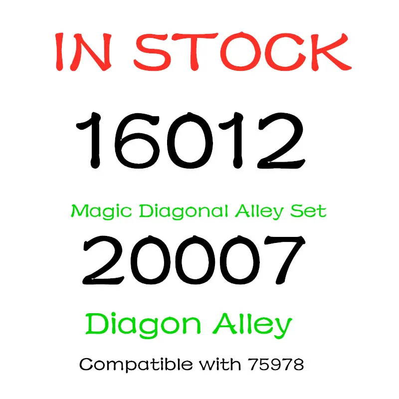 В наличии 16012 Волшебная диагональная аллея набор строительные блоки кирпичи