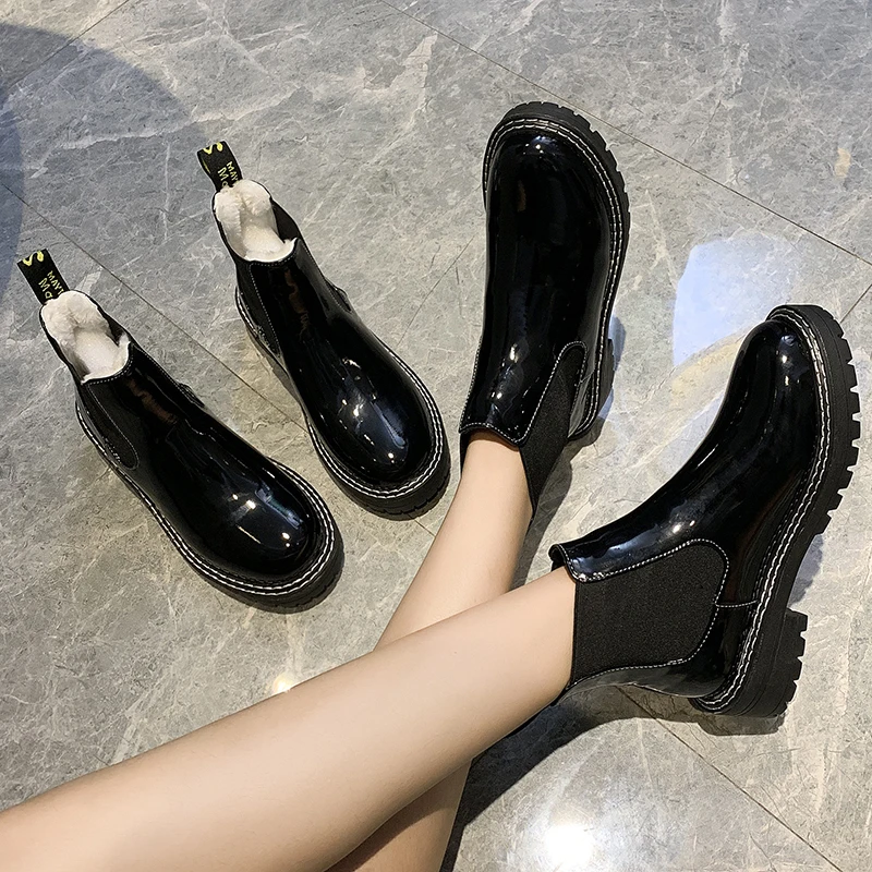 

2019 winter The New Women's Female Ladies Woman Leather Boots Shoes Platform Zipper Riding Equestr Botas Mujer U11-52