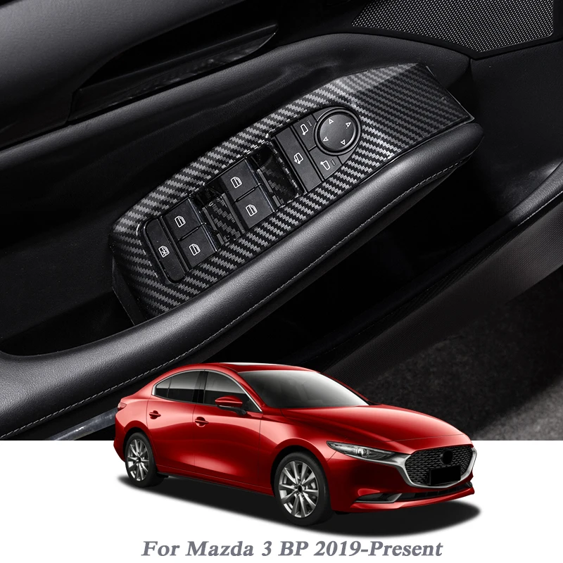 

Для Mazda 3 BP 2019-Н. В., автомобильный Стайлинг, внутренняя дверь, окно, подъемный переключатель, с блестками, внутренняя наклейка, аксессуары для ...