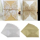 1 шт. Свадебная пригласительная открытка с лазерной резкой с бесплатными комплектами Западные Ковбойские Greenting Открытки Сувениры для вечерние ринки украшение на день рождения и свадьбу