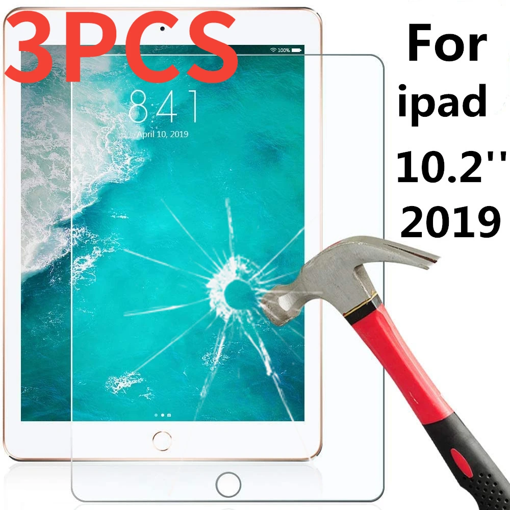 

3PCS Tempered Glass Film For ipad 2019 10.2 inch Protective Film 10.2 7 th Generation A2200 A2198 A2197 Glass Screen Protective