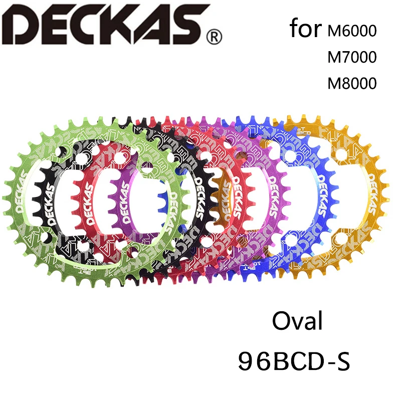 Deckas овальная узкая широкая цепь MTB горный велосипед 96BCD 32 T/34 T/36 T/38 T шатун зубная пластина Запчасти Аксессуары для велосипеда