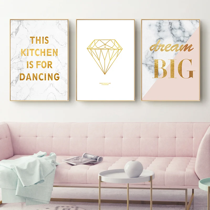 Модная мечта Большая Картина на холсте абстрактные постеры и принты настенные