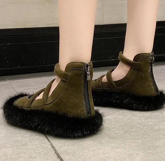 Женская обувь на плоской подошве Новое поступление модная повседневная Теплая