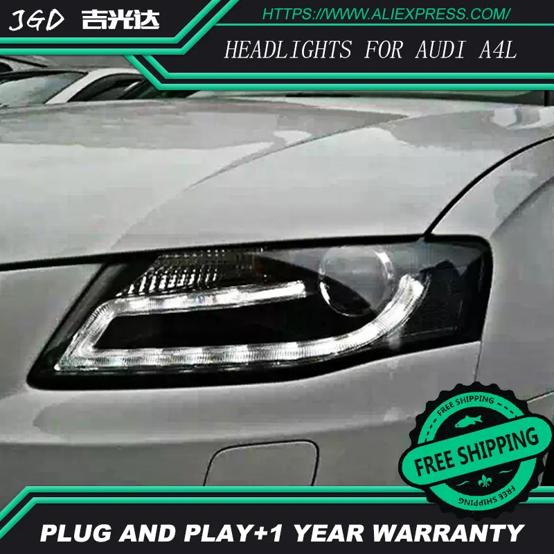 Автомобильный Стайлинг Головной фонарь чехол для Audi A4L B8 2009 2012 Светодиодные фары