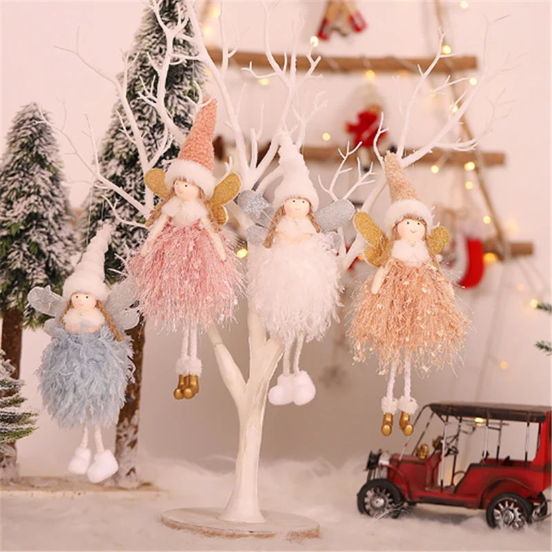 

New Year Christmas Tree Decoration Yarn Cute Angel Doll Pendant Navidad Christmas Decoration Christmas Gift Kids Merry Christmas