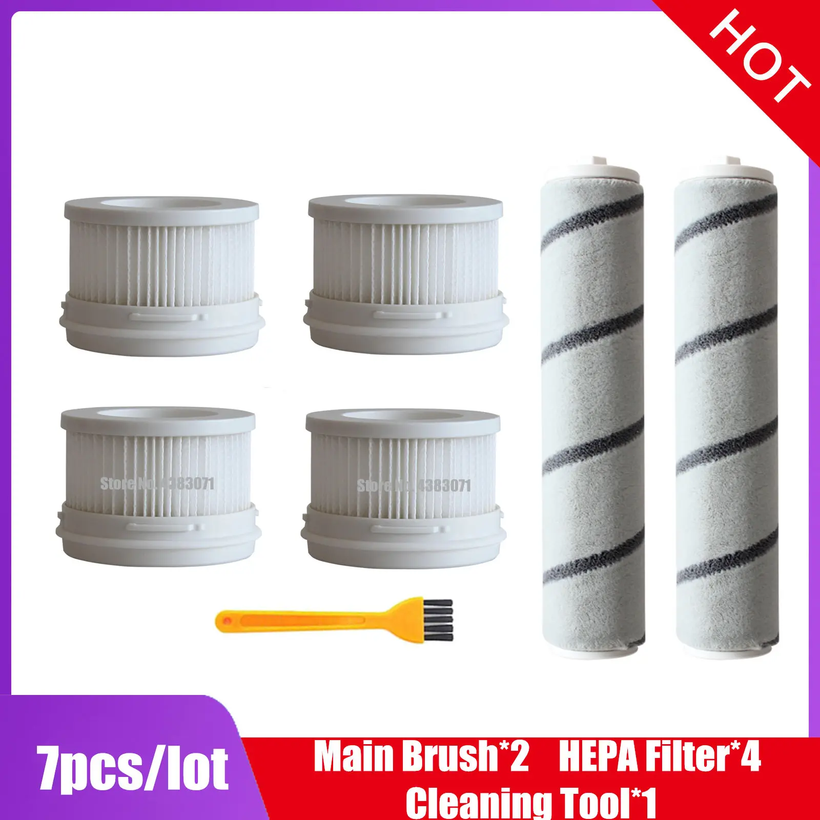 Сменная вращающаяся щетка с фильтром Hepa для портативного беспроводного пылесоса