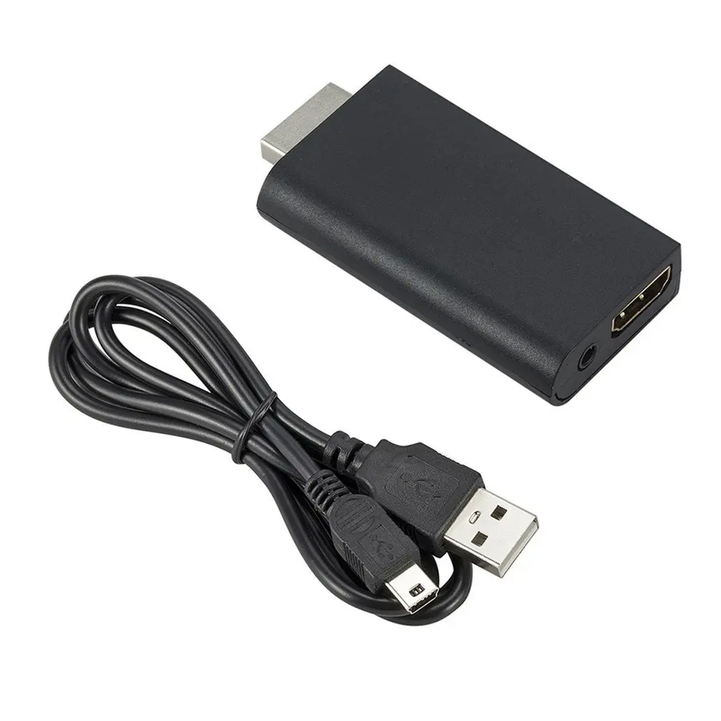 

amkle for Mini PS2 to HDMI-compatible Adapter Video Converter with Audio Power Output Game For HDTV Support 480i 576i 480p