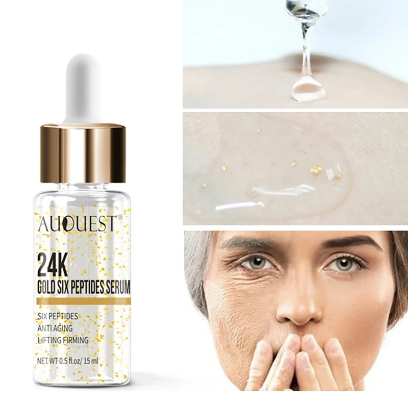 Auquest 24K Gold Six сыворотка с пептидами морщины удаляет антивозрастной лифтинг