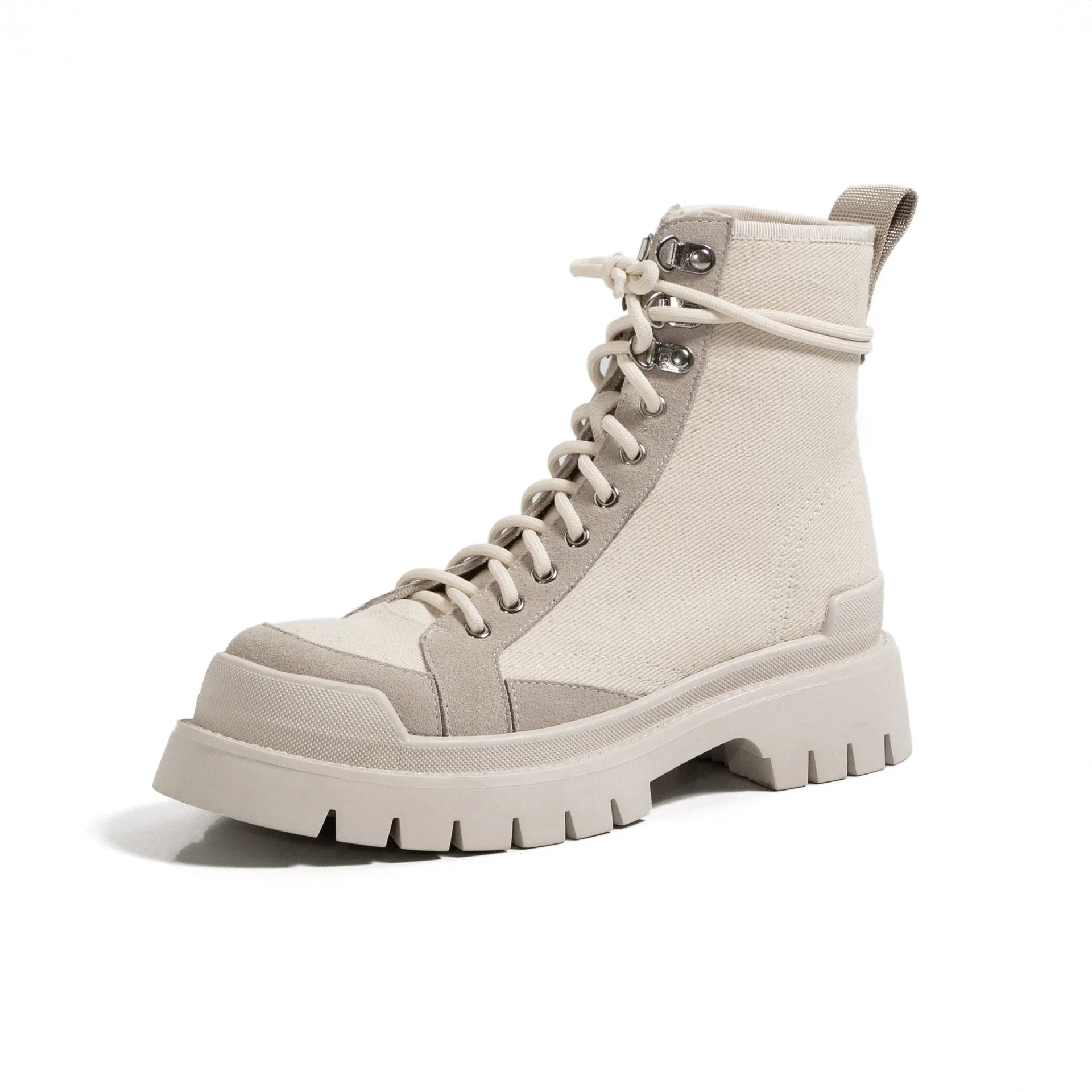 

Autumn and Winter Fashion Shoe for Women Splicing Color Matching Cowboy Boots Martin Boots Short Tube Skinny Boots Thick Bottom