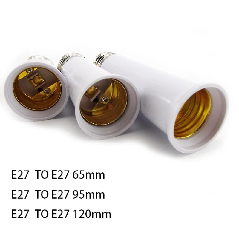 2pcs 65mm 95mm Bulb Adapter E27 to extender LED Lamp light Base Socket Extension Converter Connector CFL Light | Лампы и освещение