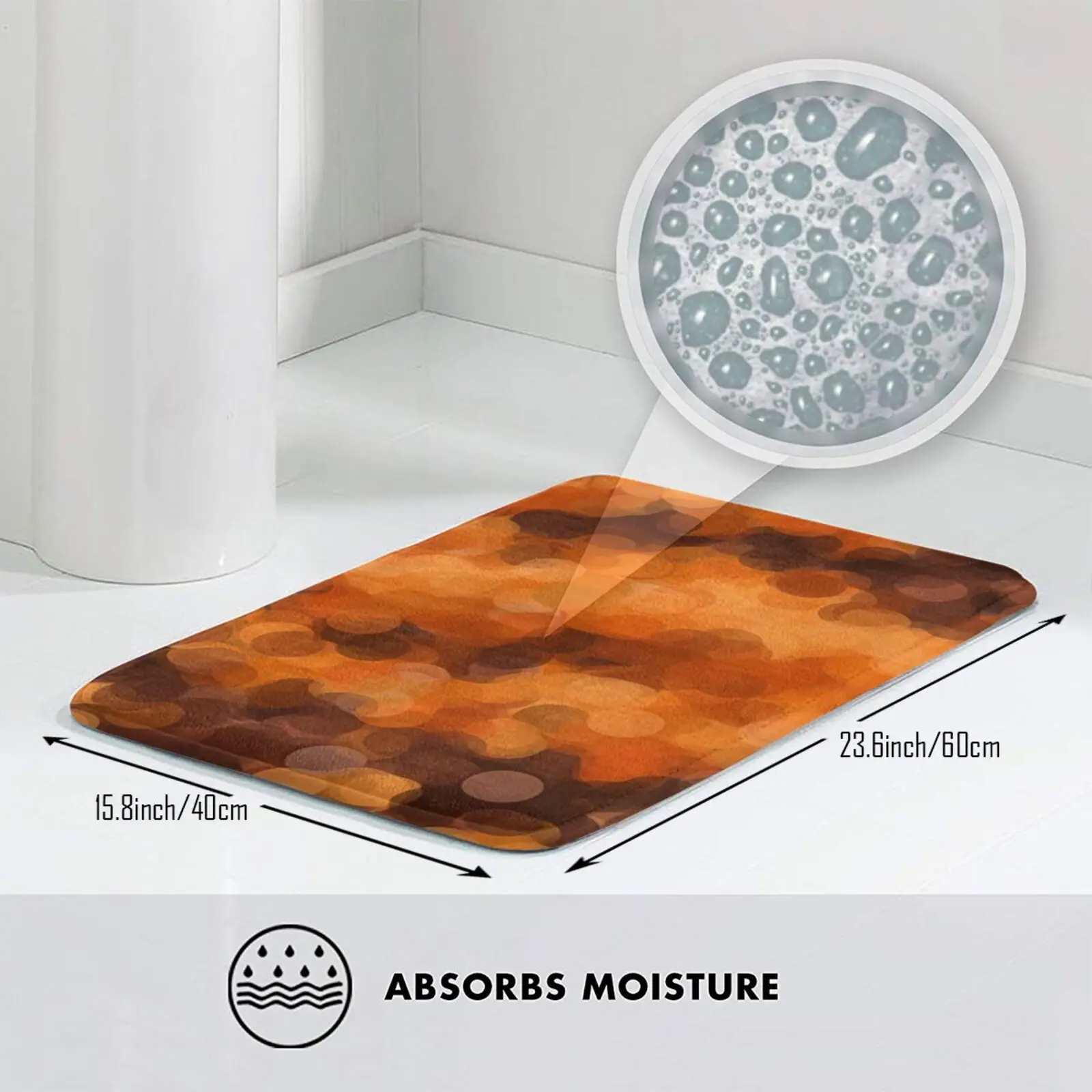 Коричневый желтый и темно-коричневый круглый абстрактный фон коврик ковер