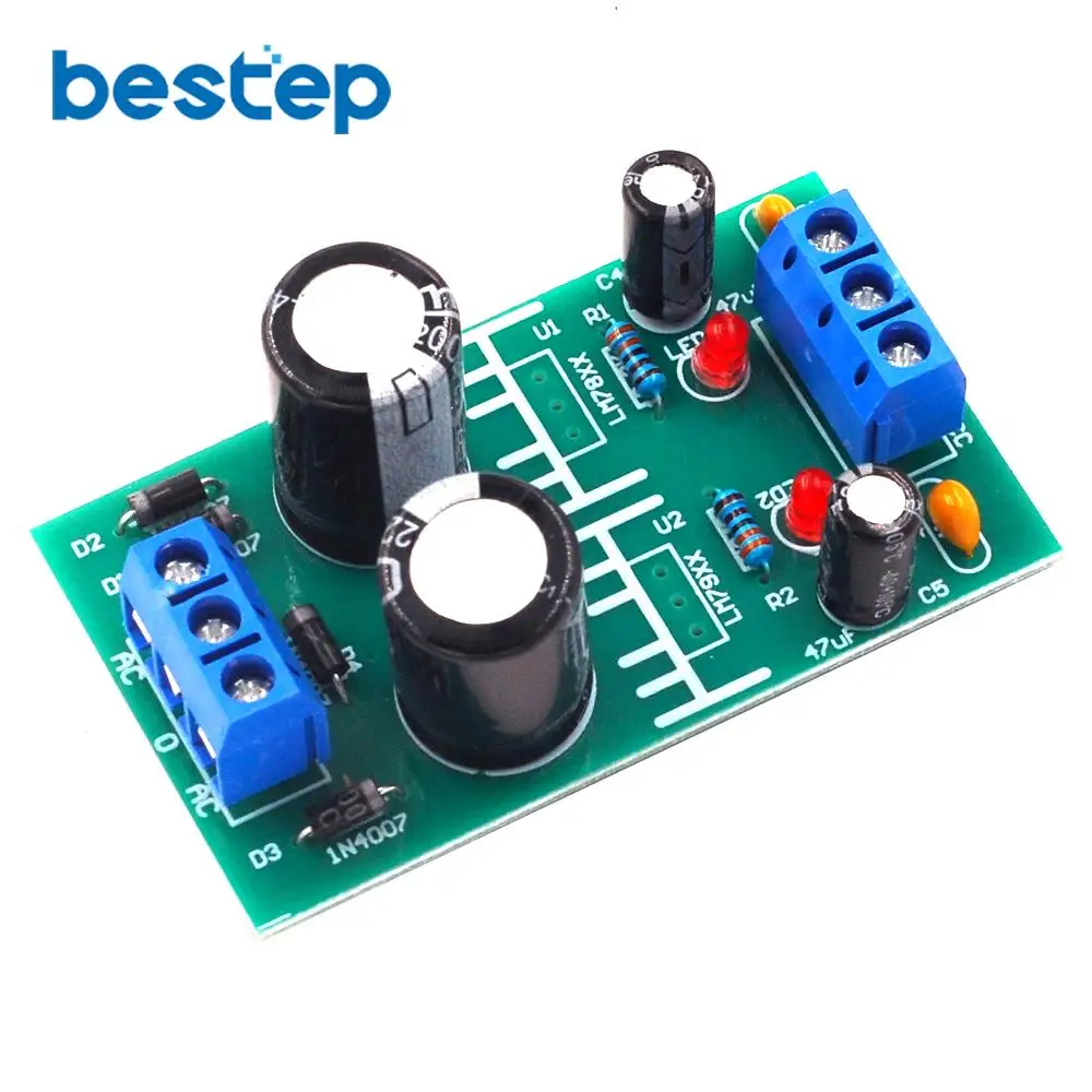 Трехклеммный регулятор L7809 + L7909 двойная плата питания положительный и