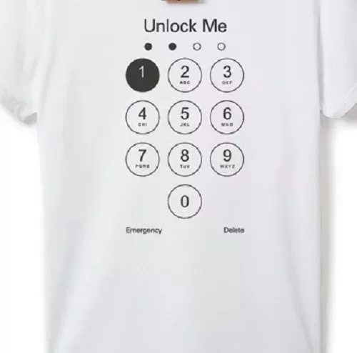 

Забавная футболка с надписью Unlock Me iphone, с кнопками и паролем