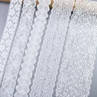 Эластичная белая кружевная лента, африканская кружевная ткань, эластичная вышитая кружевная отделка, аксессуары для свадебного платья, одежды