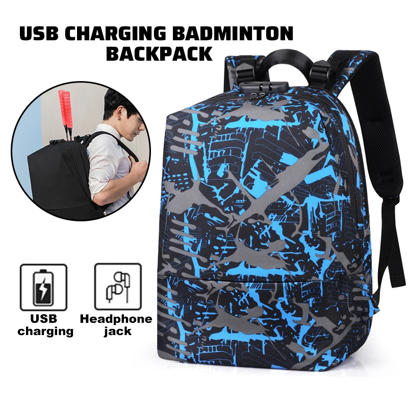 Модный мужской рюкзак с функцией USB зарядки все матч Повседневная спортивная