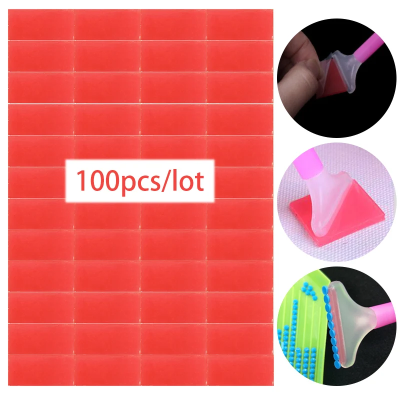 100 шт./лот алмазные аксессуары для рисования алмазная вышивка клей 2*4 см точечный